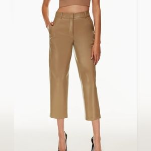 Aritzia Babaton Command Cropped Pant Mid-rise Vegan Leather Pants